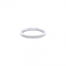 Gabriel & Co. 14k White Gold Contemporary Diamond Wedding Band - WB11755O3W44JJ