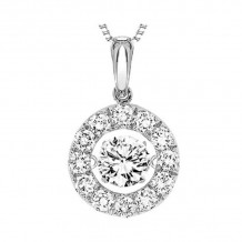 Gems One 14KT White Gold & Diamond Rhythm Of Love Neckwear Pendant  - 1 ctw - ROL1150-4WC
