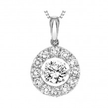 Gems One 14KT White Gold & Diamond Rhythm Of Love Neckwear Pendant  - 1 ctw - ROL1150-4WC