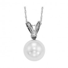 Gems One 14Kt White Gold Pearl (1/2 Ctw) Pendant - PP8.00AAA-4W