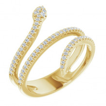14K Yellow 1/3 CTW Diamond Snake Ring - 123084601P