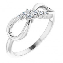 14K White 1/8 CTW Diamond Infinity-Inspired Ring - 123779600P