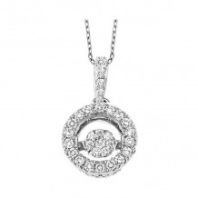 Gems One 14KT White Gold & Diamond Rhythm Of Love Neckwear Pendant  - 1/2 ctw - ROL1243-4WC