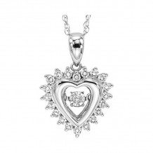 Gems One Silver (SLV 995) & Diamonds Stunning Neckwear Pendant - 1/4 ctw - ROL1195-SSD