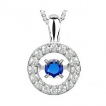 Gems One 14KT White Gold & Diamond Rhythm Of Love Neckwear Pendant   - 1/8 ctw - ROL1099-4WCS