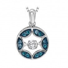 Gems One Silver (SLV 995) & Diamonds Stunning Neckwear Pendant - 1/3 ctw - ROL1055-SSDBL