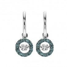 Gems One Silver (SLV 995) Diamond Rhythm Of Love Fashion Earrings  - 1/4 ctw - ROL1122-SSWDBL