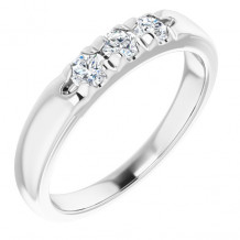 14K White 1/3 CTW Diamond French-Set Anniversary Band - 124030603P