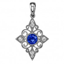 Stanton Color 14k Gold Blue Sapphire Pendant