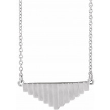 14K White 18 Geometric Necklace - 86935605P