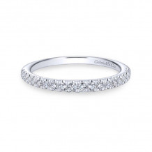 Gabriel & Co. 14k White Gold Contemporary Anniversary Wedding Band - WB12596R4W44JJ