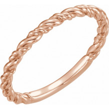 14K Rose Stackable Rope Ring - 51570103P