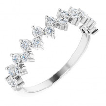 14K White 3/8 CTW Diamond Anniversary Band - 123857600P