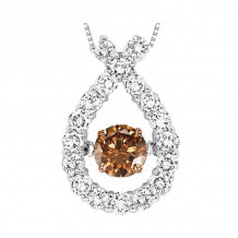 Gems One 14KT White Gold & Diamond Rhythm Of Love Neckwear Pendant  - 1-1/2 ctw - ROL1139-4WCDB