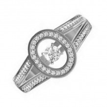 Gems One 14KT White Gold & Diamond Rhythm Of Love Fashion Ring  - 1/2 ctw - ROL1112-4WC