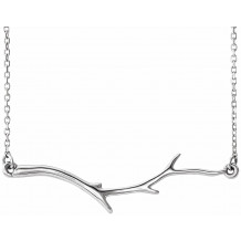 14K White Branch Bar 16-18 Necklace - 86311101P