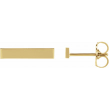 14K Yellow Bar Earring - 871626001P