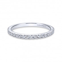 Gabriel & Co. 14k White Gold Contemporary Anniversary Wedding Band - WB7480W44JJ