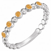 14K White Citrine Stackable Ring - 71814659P