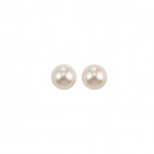 Gems One 14Kt White Gold Pearl (1 Ctw) Earring - PS4.00AA-4W