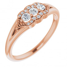 14K Rose 1/5 CTW Diamond Stackable Ring - 124026606P