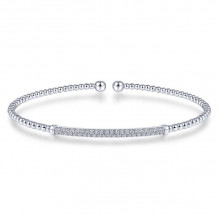 Gabriel & Co. 14k White Gold Bujukan Diamond Bangle Bracelet - BG4262-65W45JJ