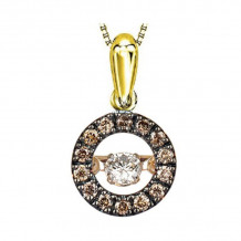 Gems One 14KT Yellow Gold & Diamond Rhythm Of Love Neckwear Pendant  - 1/4 ctw - ROL1025-4YCDB