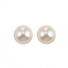 Gems One 14Kt White Gold Pearl (1 Ctw) Earring - PS7.5AA-4W