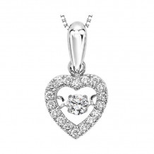 Gems One 14KT White Gold & Diamond Rhythm Of Love Neckwear Pendant  - 1/5 ctw - ROL1021-4WC