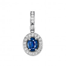 Gems One 14Kt White Gold Diamond (1/8Ctw) & Sapphire (5/8 Ctw) Pendant - RPT710P-4WCS