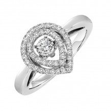 Gems One 10KT White Gold & Diamond Rhythm Of Love Fashion Ring  - 1/3 ctw - ROL1170-1WC
