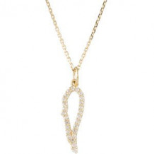 14K Yellow 1/10 CTW Diamond Angel Wing 18 Necklace - R45255D1002P