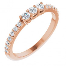 14K Rose 1/3 CTW Diamond Anniversary Band - 124006606P