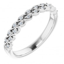 14K White 1/10 CTW Diamond Anniversary Band - 123302600P