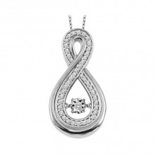 Gems One 10KT White Gold & Diamond Rhythm Of Love Neckwear Pendant   - 1/6 ctw - ROL1202-1WC