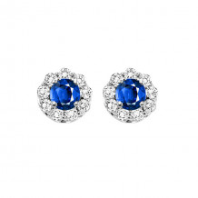 Gems One 14Kt White Gold Diamond (3/4Ctw) & Sapphire (5/8 Ctw) Earring - FE4066-4WCS