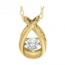 Gems One 14KT Yellow Gold & Diamond Rhythm Of Love Neckwear Pendant  - 1/4 ctw - ROL1229-4YC