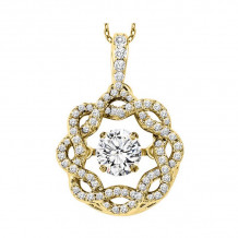 Gems One 14KT Yellow Gold & Diamond Rhythm Of Love Neckwear Pendant  - 1/2 ctw - ROL1204-4YC