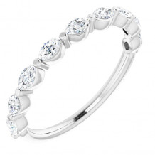 14K White 1/2 CTW Diamond Anniversary Band - 123294604P