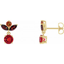14K Yellow Multi-Gemstone Earrings - 86874601P