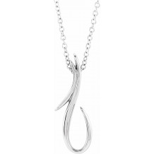 14K White Freeform 16-18 Necklace - 86734600P