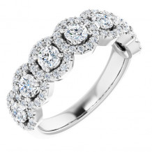 14K White 1 1/5 CTW Diamond Anniversary Band - 12280660006P