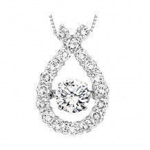Gems One 14KT White Gold & Diamond Rhythm Of Love Neckwear Pendant  - 1 ctw - ROL1141-4WC