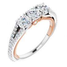 14K White & Rose 1 CTW Diamond Anniversary Band - 1232156034P