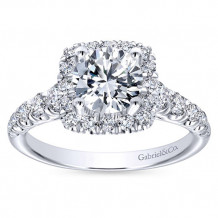 Gabriel & Co. 14k White Gold Contemporary Halo Engagement Ring - ER10909W44JJ