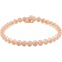 14K Rose 1 CTW Diamond 7 Bracelet - 69492101P