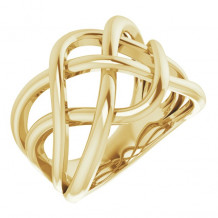 14K Yellow Criss-Cross Ring - 65212060000P
