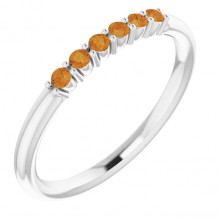 14K White Citrine Stackable Ring - 123288640P