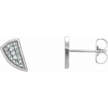 14K White 1/10 CTW Diamond Earrings - 86465600P