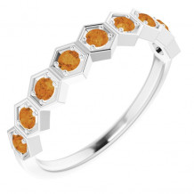 14K White Citrine Stackable Ring - 71876680P